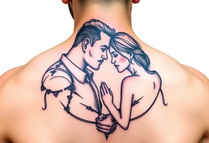 polyamory lifestyle with color tattoo idea