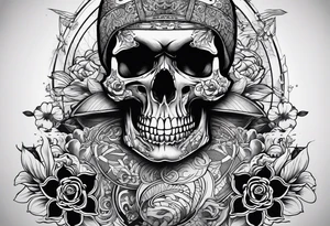 Mechanic skull tattoo idea