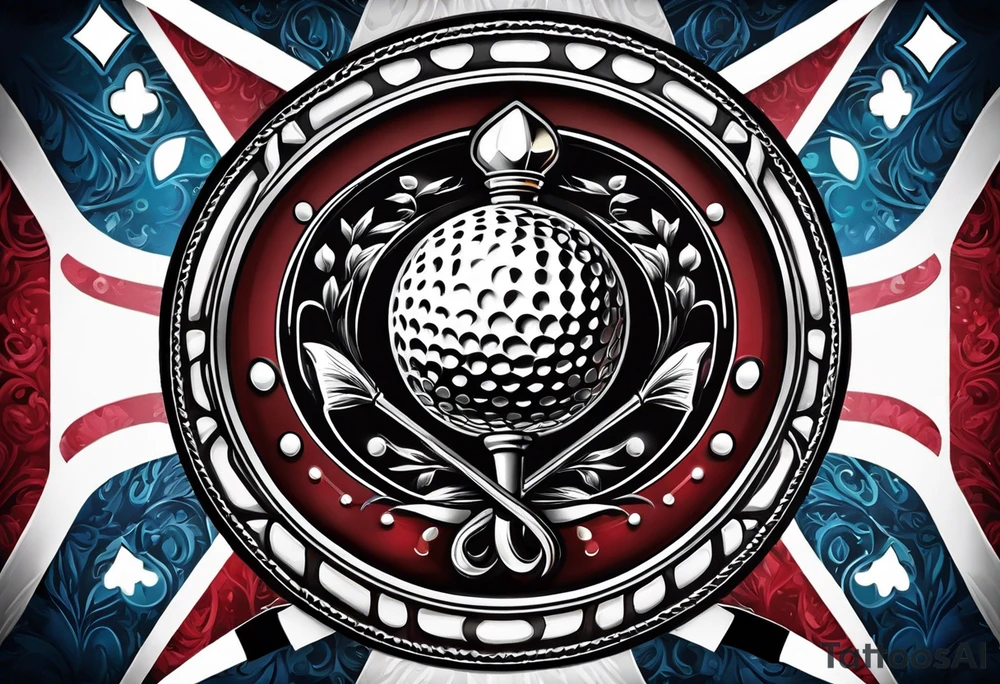 Paintbrush, golf club, poker chip tattoo idea