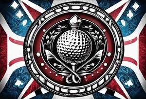 Paintbrush, golf club, poker chip tattoo idea
