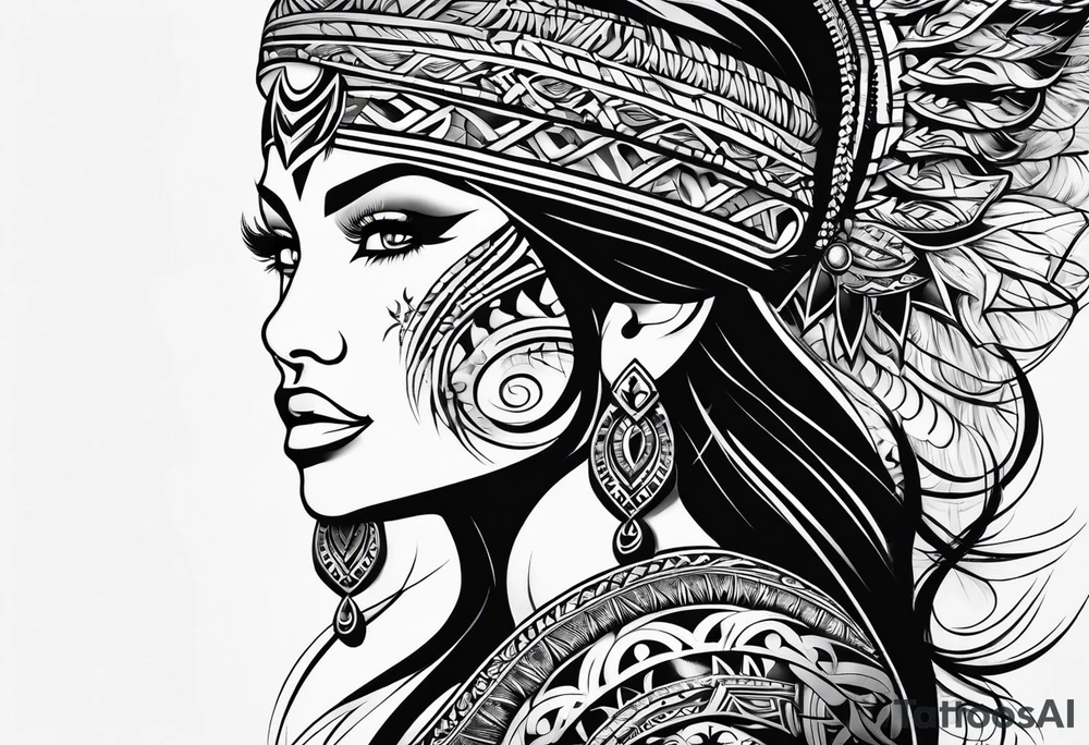 Polynesian tribal tattoo idea