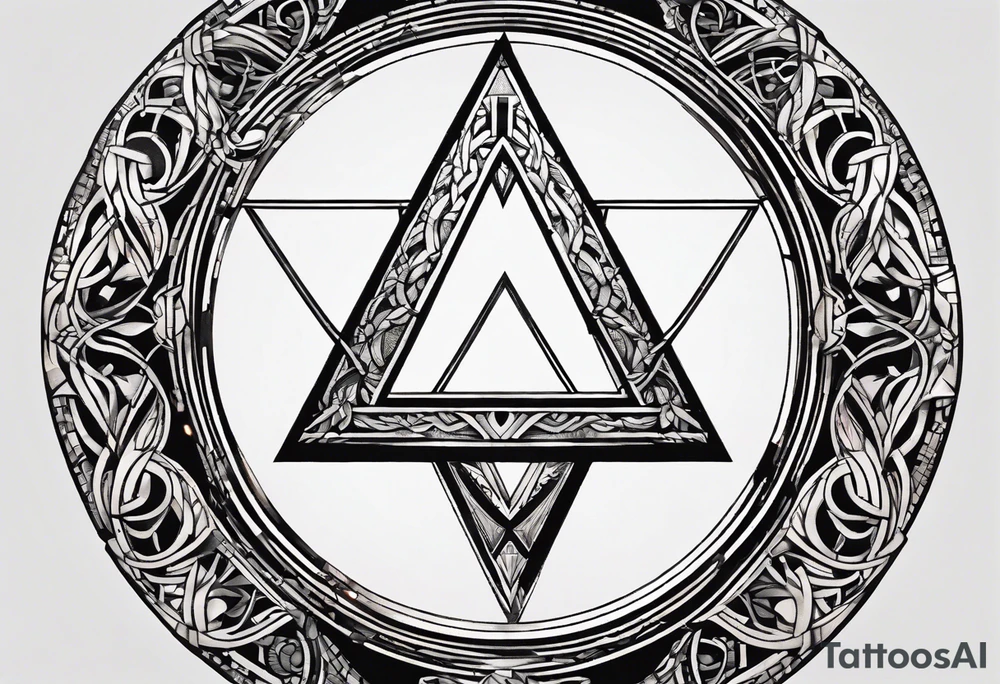 letter delta inside a chain circle, subtle, womanly, simplistic tattoo idea letter delta inside a chain circle, subtle, womanly, simplistic tattoo idea