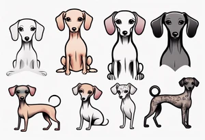 Mini Poodle Italian greyhound tattoo idea