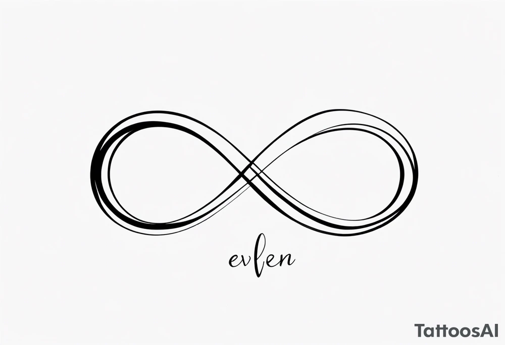 The words “Even If” and infinity symbol tattoo idea