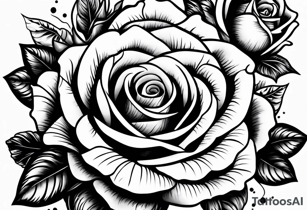 A lighting with roses around it tattoo idea