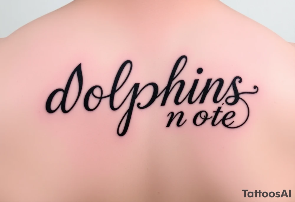dolphins Music note tattoo idea