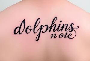 dolphins Music note tattoo idea