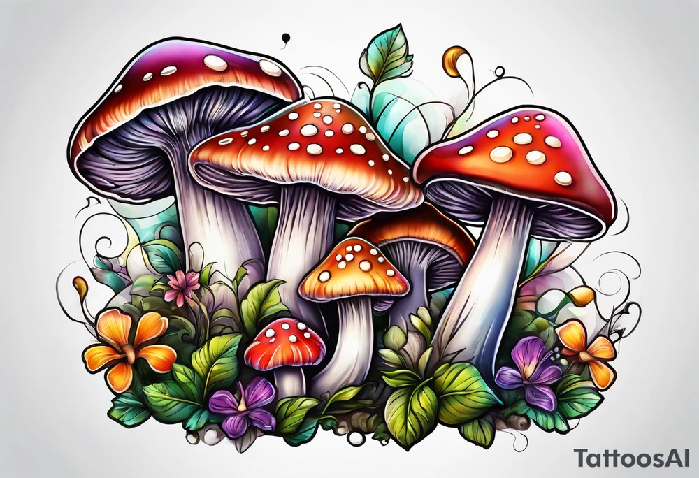 "Graceful Mushrooms" tattoo idea