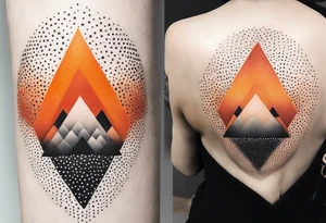 orange fire tattoo idea