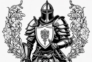 knight with heavy armor tattoo idea
