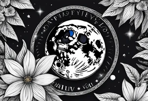 diphylleia grayi and moon tattoo idea