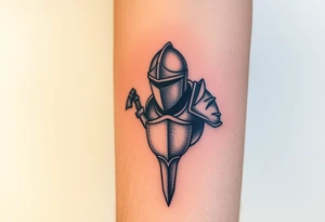 realistic
knight tattoo idea