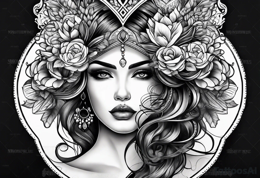 mãos mulher e minhas duas filhas tattoo idea