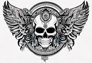 kali ma, alien goddess, valkrye, aries, cosmic pirate, divine feminine, zenza resonance, pachamama, lotus azul, blank panther, eagle, skull, 5D, nueva gaya, dna 12, left side chest tatoo tattoo idea