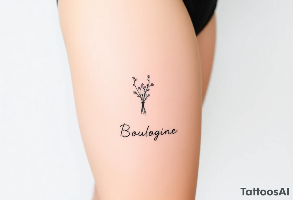 Boulogne, with name underneath tattoo idea