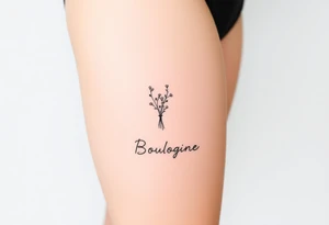 Boulogne, with name underneath tattoo idea