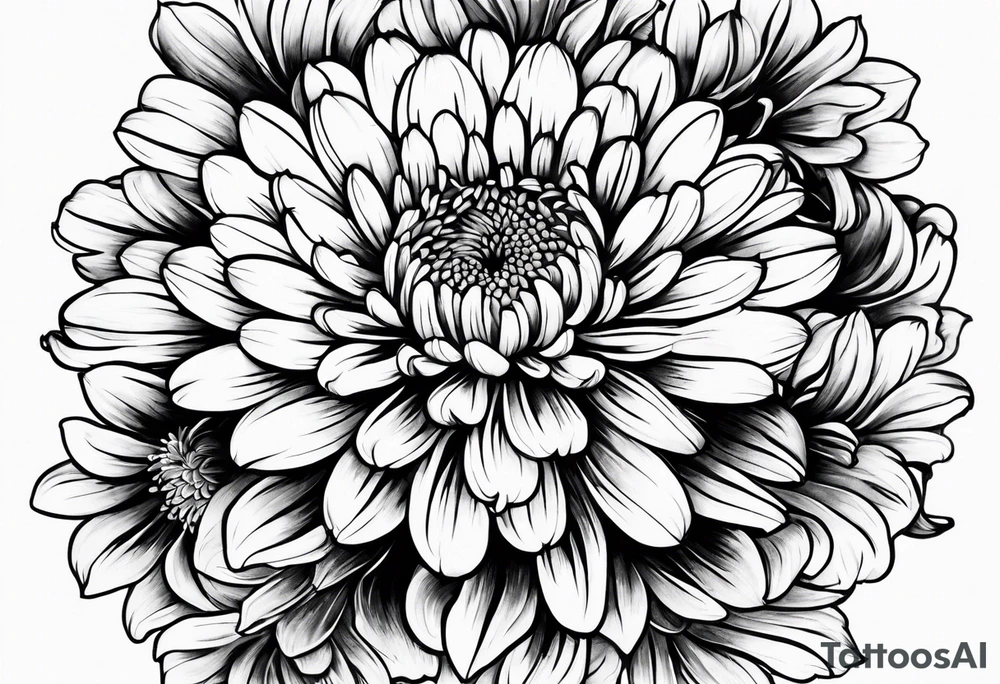 single chrysanthemum flower tattoo idea