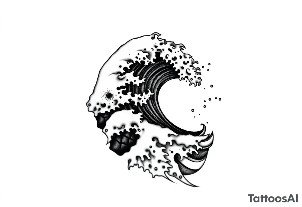 Roaming waves tattoo idea