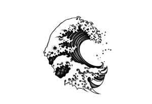 Roaming waves tattoo idea