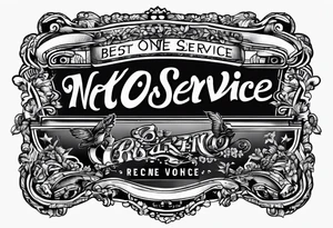 Text "no one service" tattoo idea