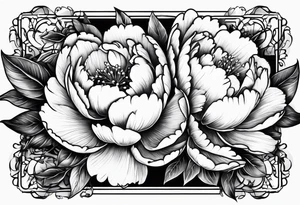 box peonies tattoo idea