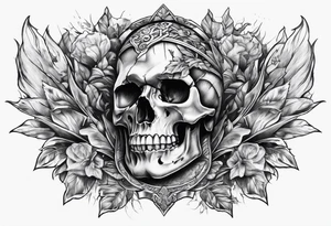 Gladius through a broken skull tattoo idea