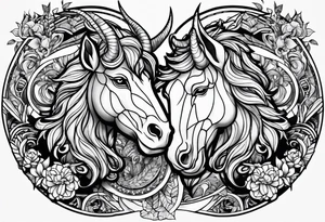 Leo and capricorn tattoo idea