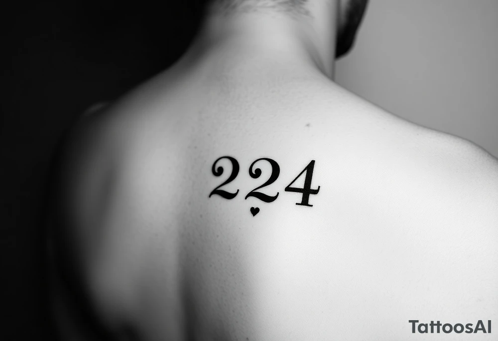 Simple 224 meaning today tomorrow an forever it will be a symbolize my relationship with my partner maybe the number 224 in a tattoo tattoo idea