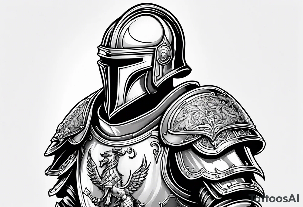 knight with heavy armor tattoo idea