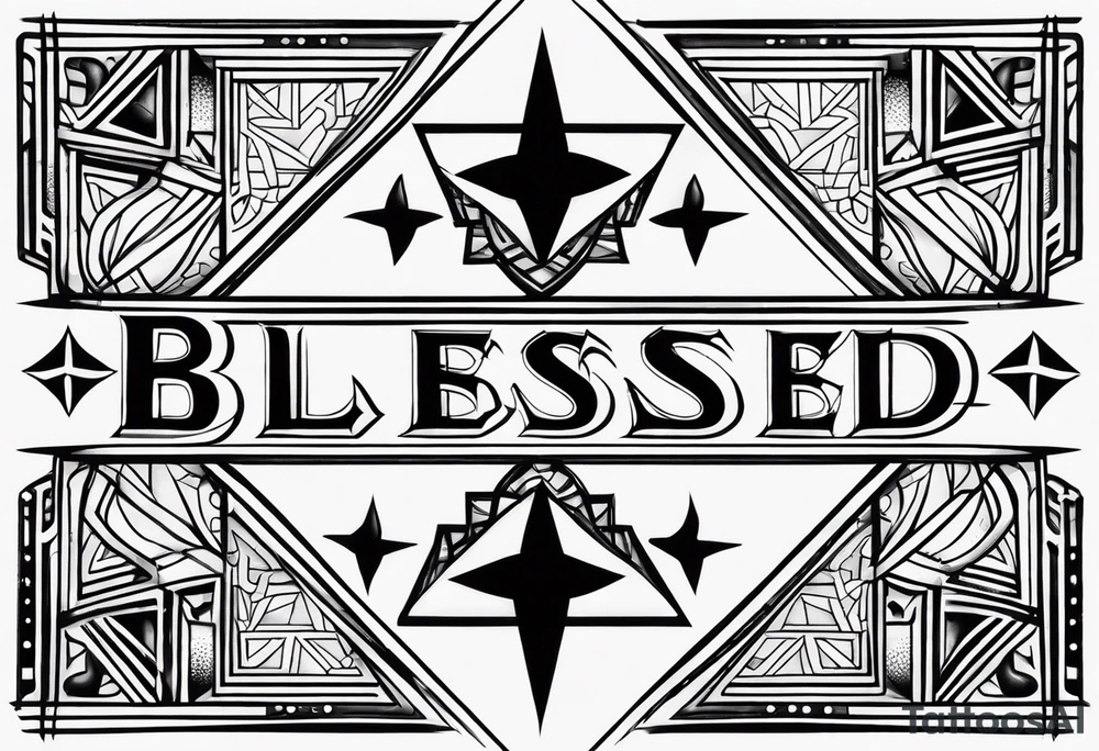 Text blessed tattoo idea