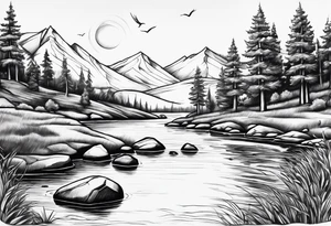 Skipping rocks tattoo idea