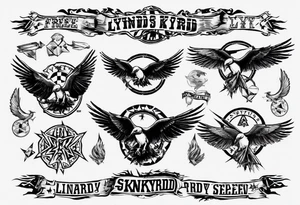 Free bird lynyrd skynyrd 
creative never seen before tattoo idea