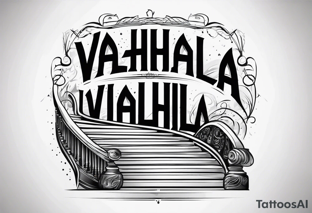 Valhalla stairs tattoo idea