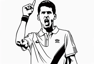 novak djokovic with a finger in your head tattoo idea