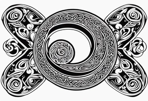 Celtic style bass clef tattoo idea