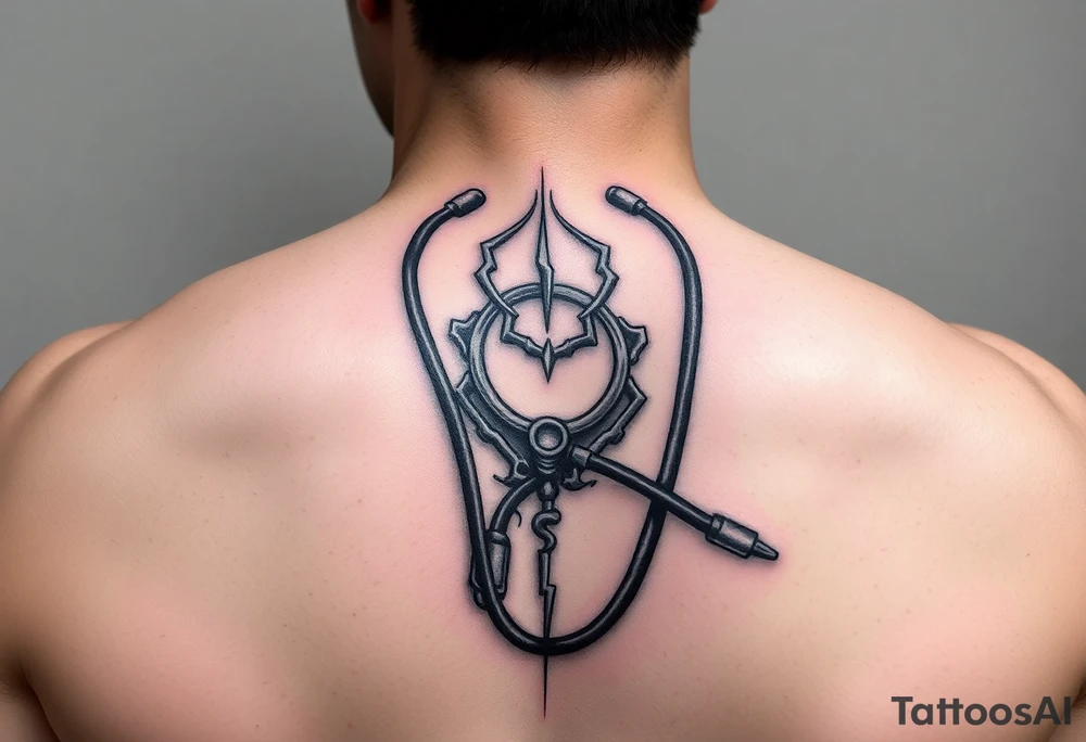 Take this favorited tattoo and add a stethoscope on the side tattoo idea