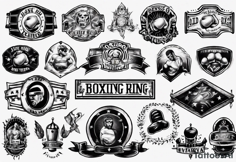 Old-school boxing ring tattoo idea