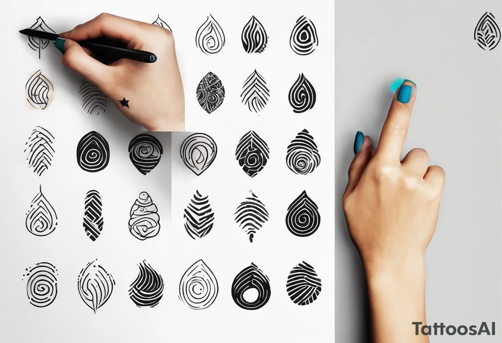 Finger print tattoos tattoo idea