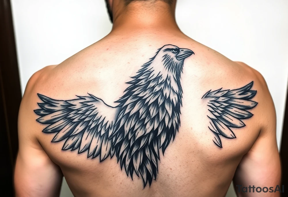 powerful meaningful with a raven and wolf tattoo idea