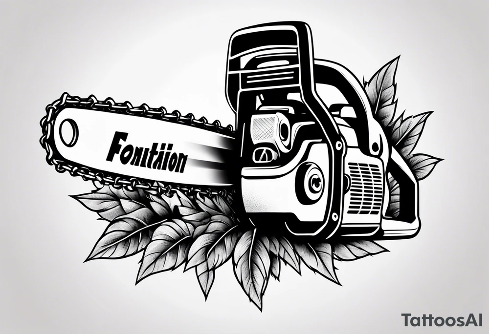 Chain saw tattoo idea