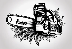 Chain saw tattoo idea