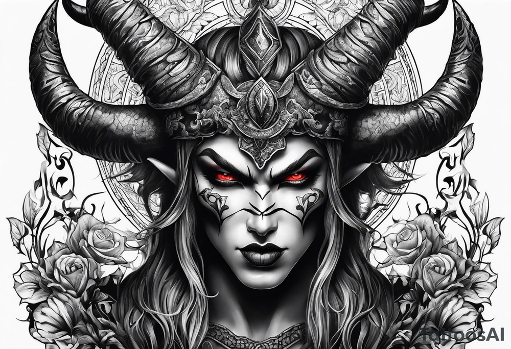 satan tattoo idea
