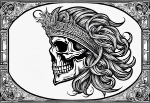Greek Capital Letter Omega symbol death metal style tattoo idea