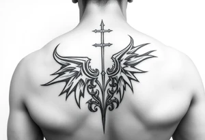 Tribal religious full sleeve tattoo idea