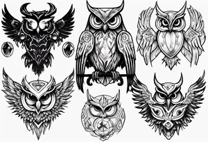The Demon Owl Stolas, a Prince of Hell who is obsessed with gems, knowledge of astrology and poisonous gems. tattoo idea