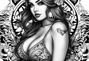 Sexy chick tattoo idea