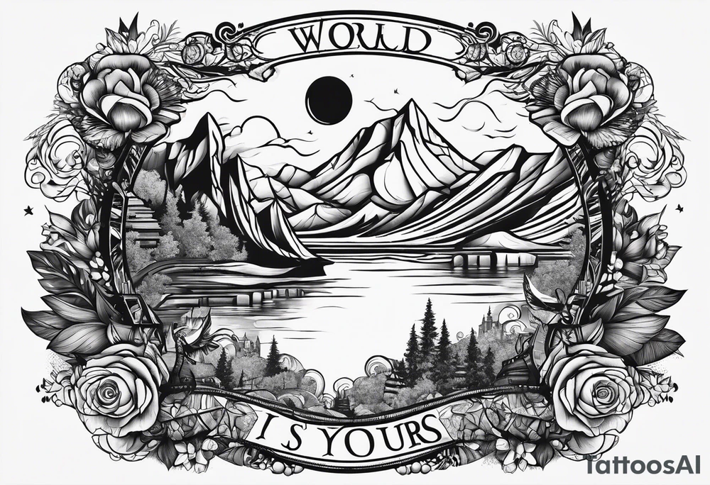 the world is yours log tattoo idea