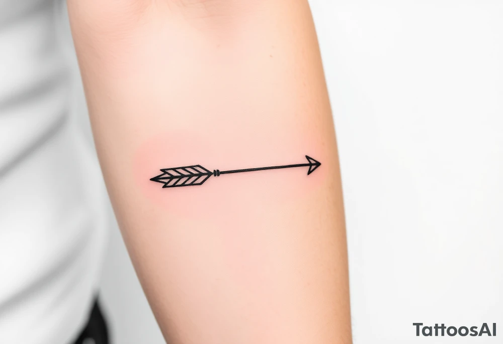 Arrow fine line tattoo idea