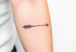 Arrow fine line tattoo idea