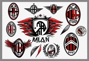 ac milan, fan tattoo idea